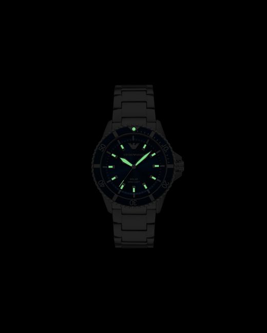 Orologio World Explorer A Tre Lancette di Emporio Armani in Blue da Uomo