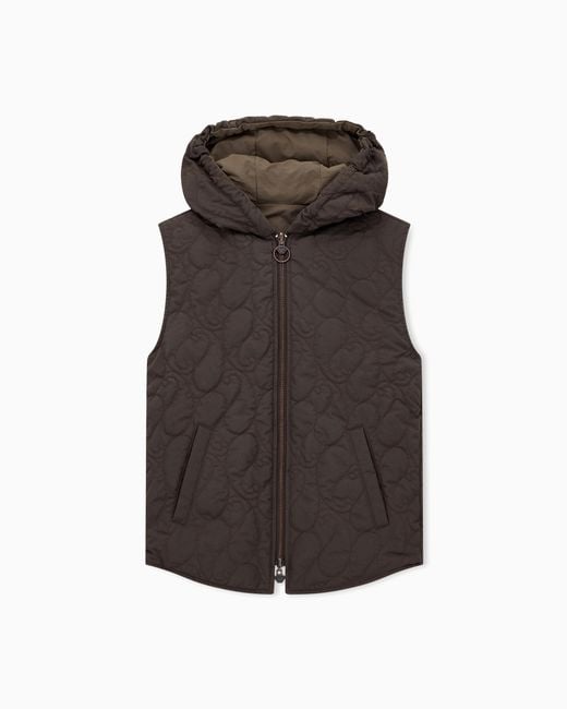 Emporio Armani Brown 3-In-1 Nylon Jacket Boteh Capsule