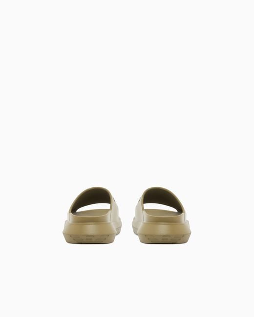 Emporio Armani Green Monobloc Sandals With Logo for men