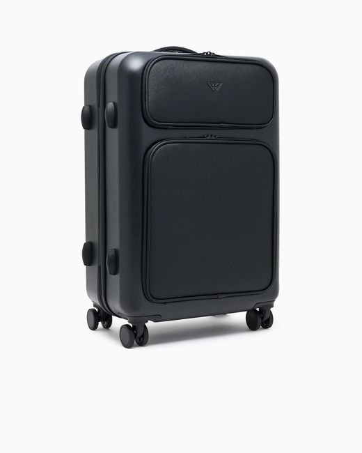 Emporio Armani Blue Carry-On Bag With Front Laptop Pocket Essential for men