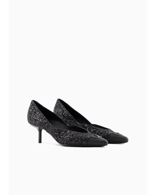 armani glitter trainers women's