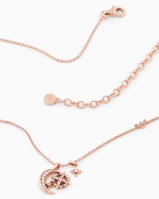 Emporio Armani Metallic Sterling Pendant Necklace