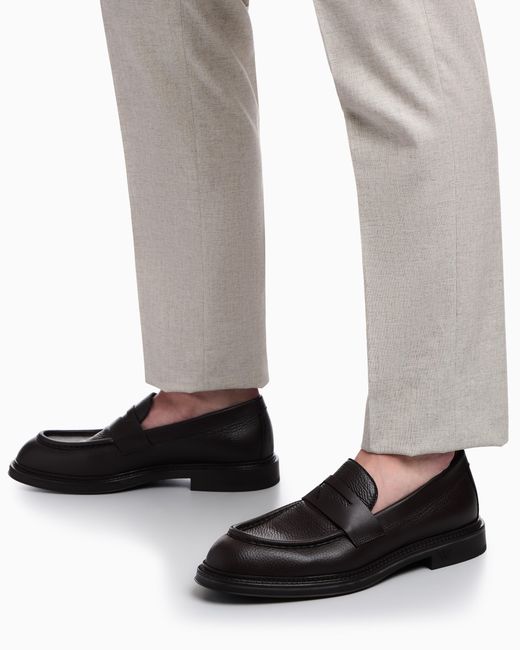 Emporio Armani White Slip-On Loafer for men