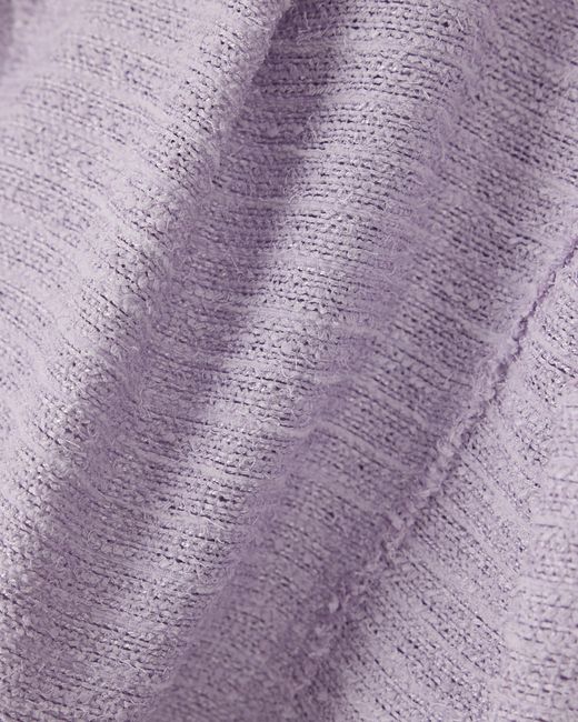 Emporio Armani Purple Unlined Textured Jacket With Ottoman Bows And Round Neckline
