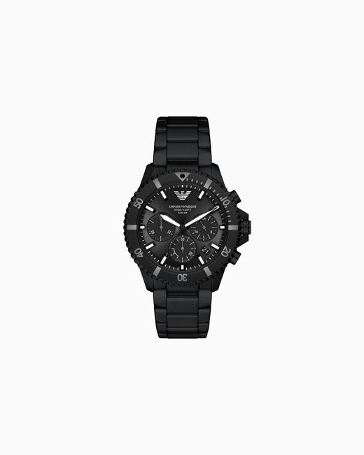 Emporio Armani Black World Explorer Solar Powered Watch for men