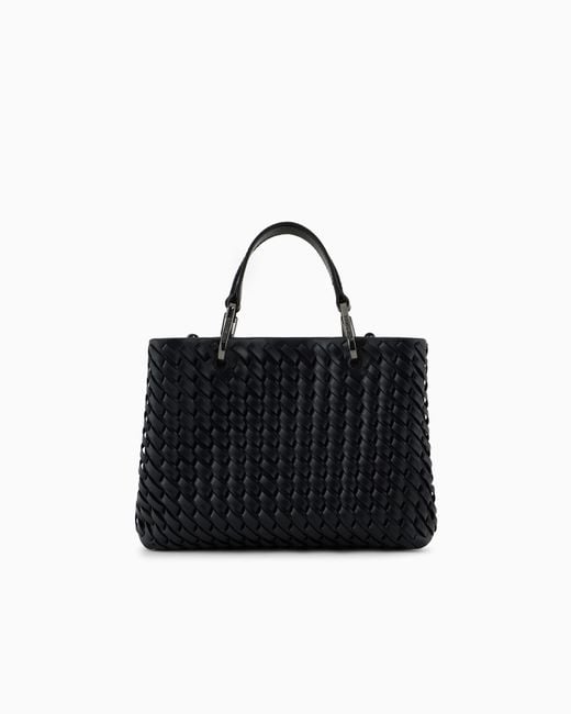 Emporio Armani Black Myea Small Shopper Bag