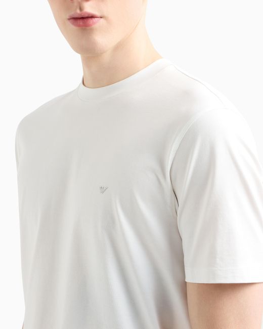 Emporio Armani White Asv Travel Essentials Jersey T-Shirt for men