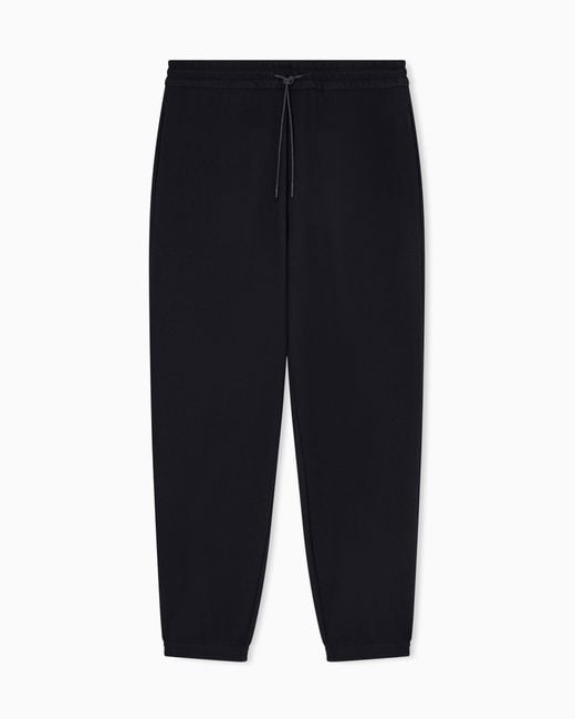 Emporio Armani Blue Travel Essential Canneté Jersey Joggers for men