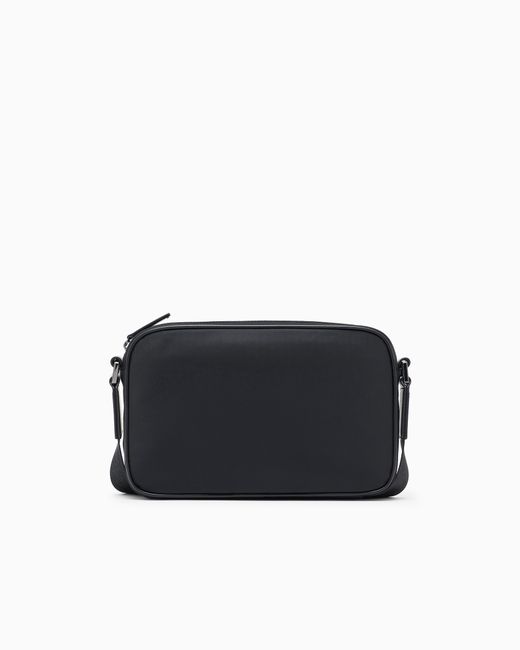 Emporio Armani Black Asv Recycled Nylon Shoulder Bag for men
