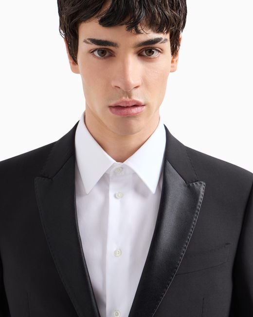Emporio Armani Black Stretch Tuxedo for men