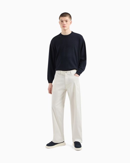 Emporio Armani White Five-Pocket Trousers for men