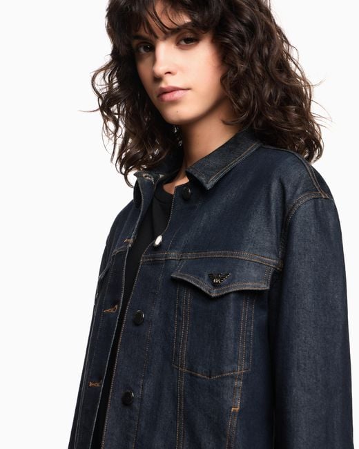 Emporio Armani Blue Rinsed Denim Jacket