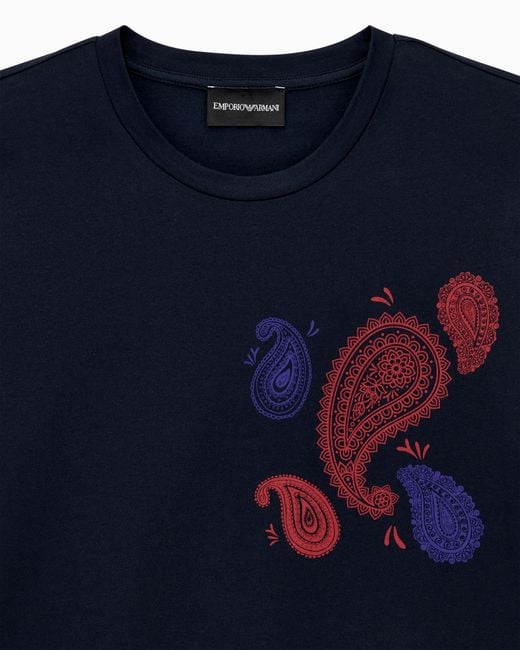 Emporio Armani Blue T-Shirt Capsule Boteh