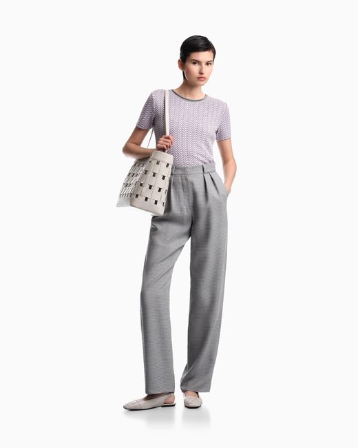 Emporio Armani Purple Short-Sleeve Jumper