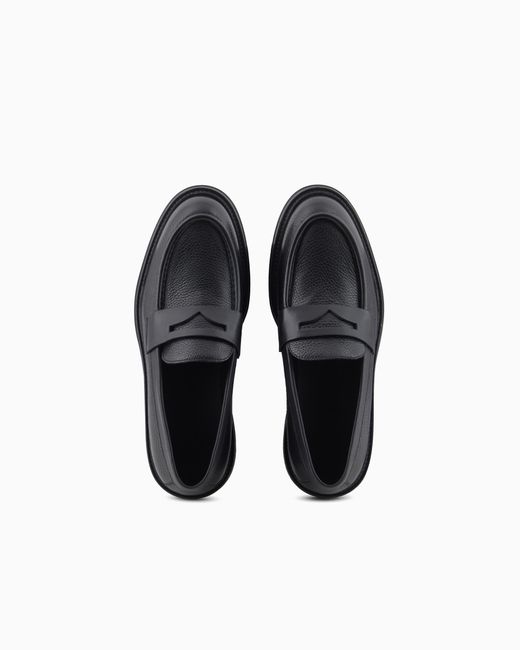 Emporio Armani White Slip-On Loafer for men