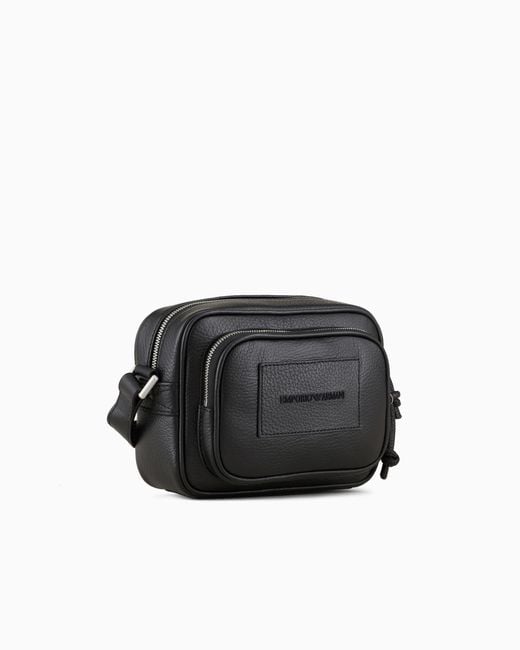 Emporio Armani Black Shoulder Strap Camera Case Essential for men
