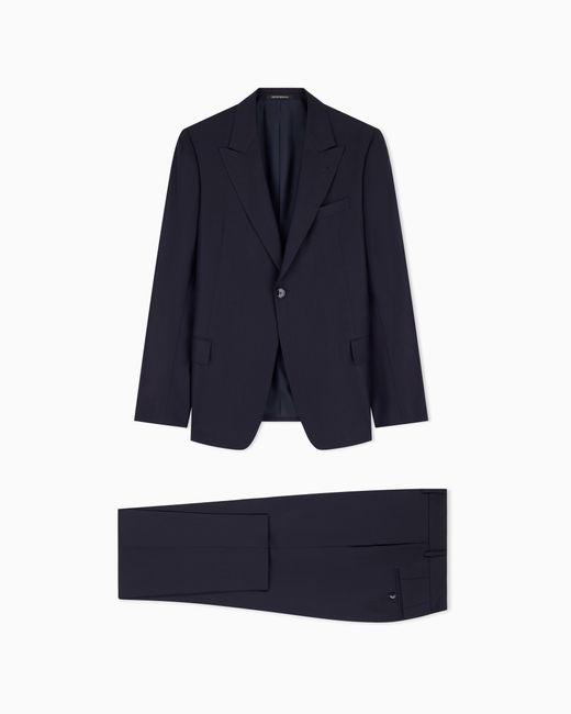 Emporio Armani Blue Single-Breasted Suit for men