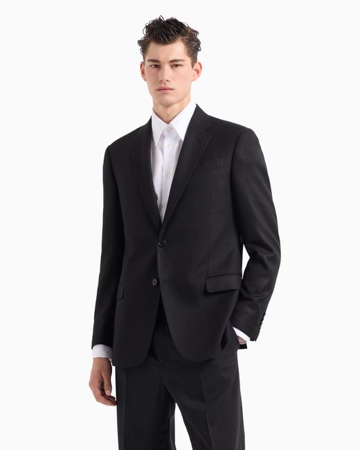 Emporio Armani Black Formal Jackets for men