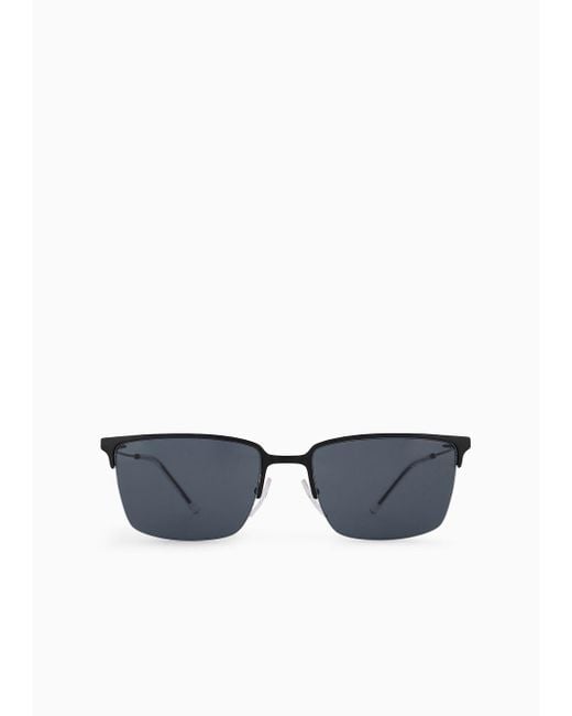 Emporio Armani Blue Square Sunglasses for men