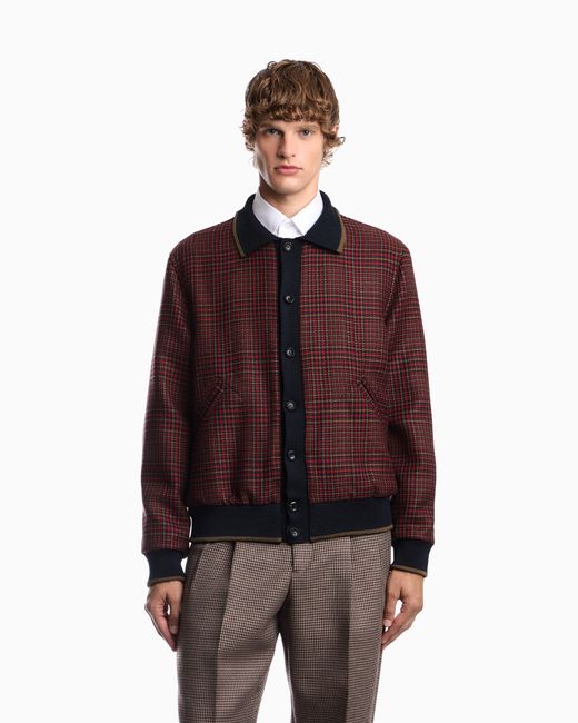 Emporio Armani Red Bomber Jacket for men