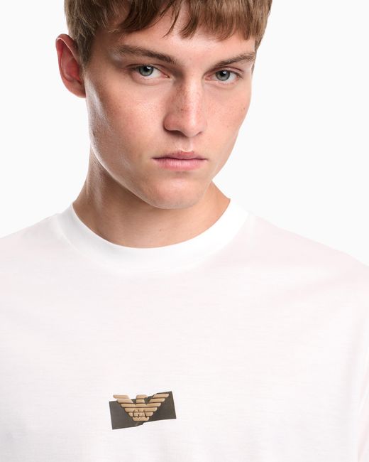 Emporio Armani White Jersey T-Shirt for men
