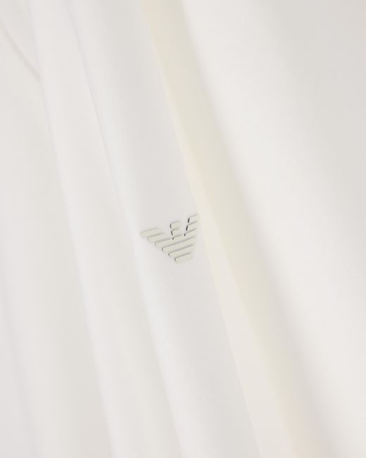 Emporio Armani White Travel Essential Lyocell Blend Jersey Polo for men