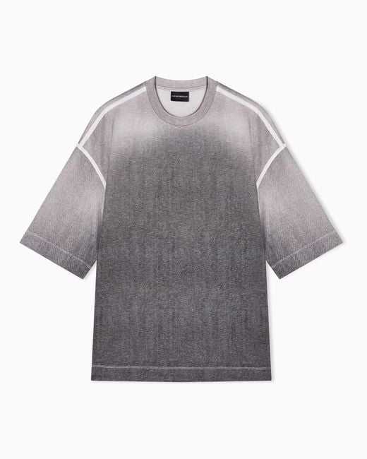 Emporio Armani Gray Oversized T-Shirt for men
