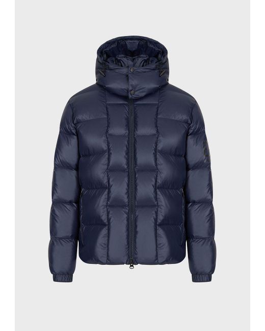 emporio armani water repellent hooded jacket