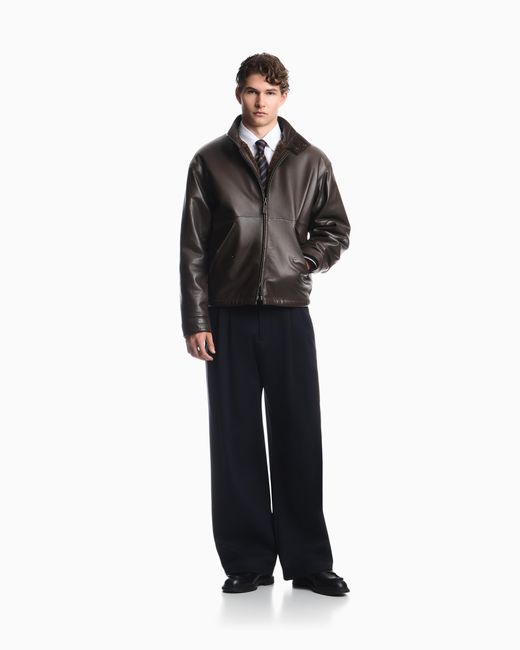 Emporio Armani Brown Reversible Blouson Jacket for men