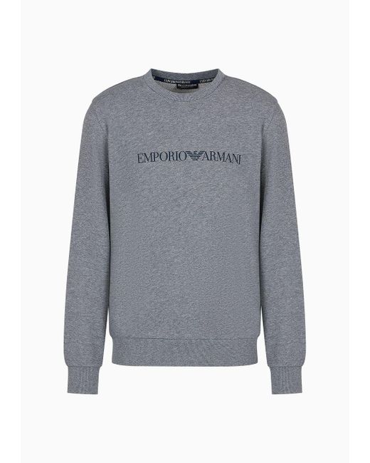 Felpa Loungewear Con Logo di Emporio Armani in Gray da Uomo