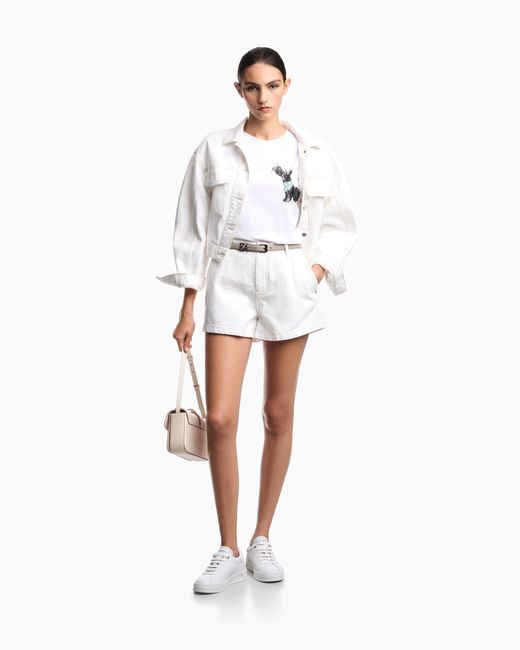 Emporio Armani White We Love Dogs #29 Jersey T-Shirt