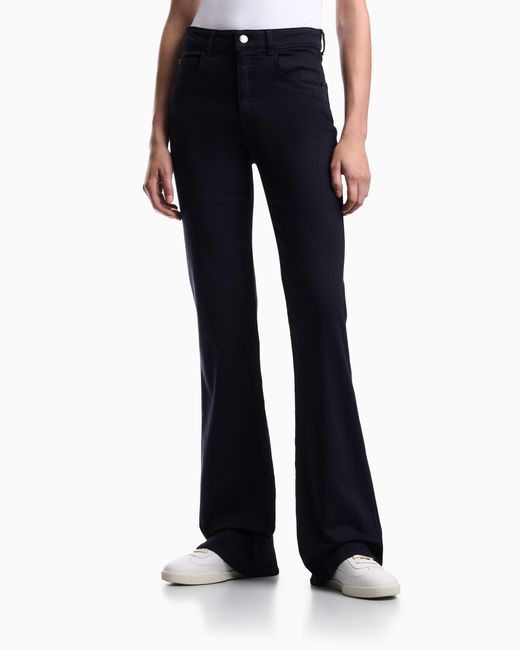 Emporio Armani Blue J9D Mid-Rise Jeans With A Flared Hem