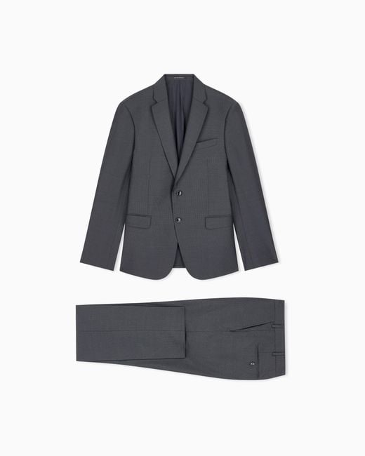 Emporio Armani Blue Lined Suit for men