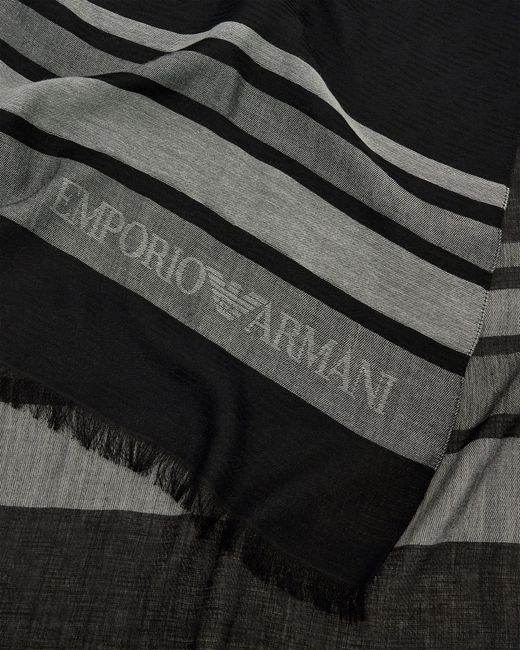 Emporio Armani Black Stole for men