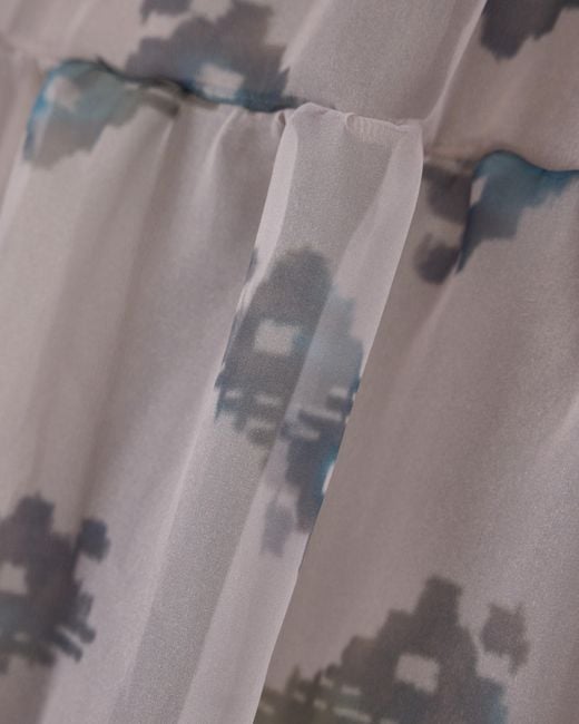 Emporio Armani White Long Flounced Dress