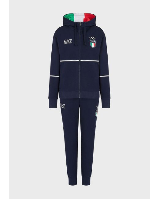 Olimpiadi Invernali Pechino 2022 Tuta In Felpa Di Cotone Donna di Emporio  Armani in Blu | Lyst