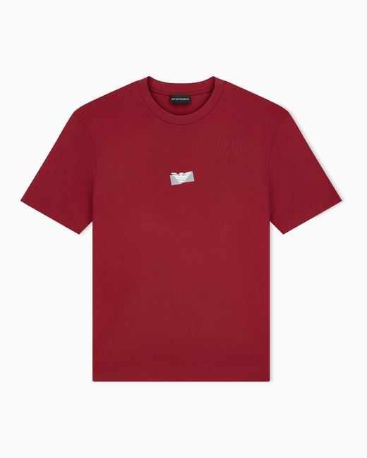 Emporio Armani Red Jersey T-Shirt for men
