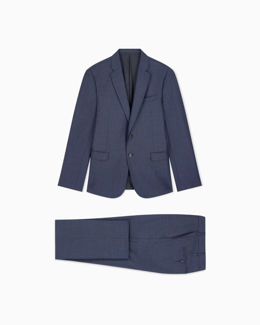 Emporio Armani Blue Lined Suit for men