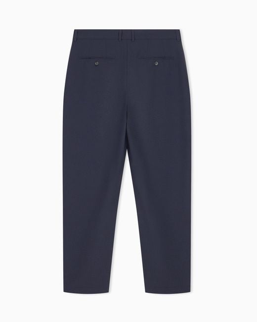 Emporio Armani Blue Trousers With Regular Fit for men