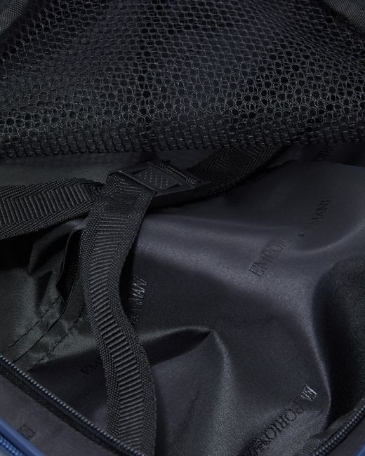 Trolley De Cabine En Abs Avec Détail Saffiano Et Plaquette Aigle Emporio Armani pour homme en coloris Blue