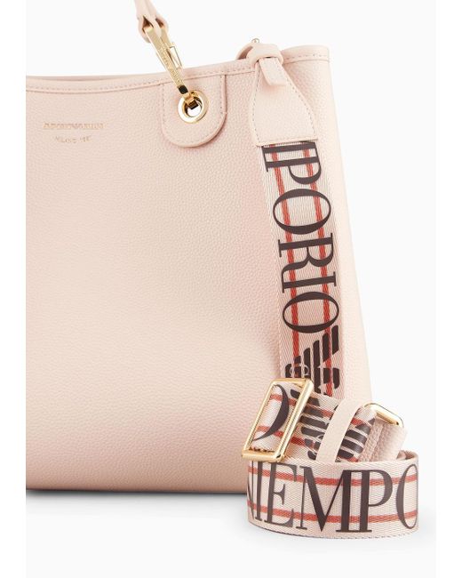 Emporio Armani Natural Medium Myea Shopper Bag With Deer Print