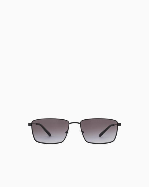 Emporio Armani Metallic Rectangular Sunglasses for men