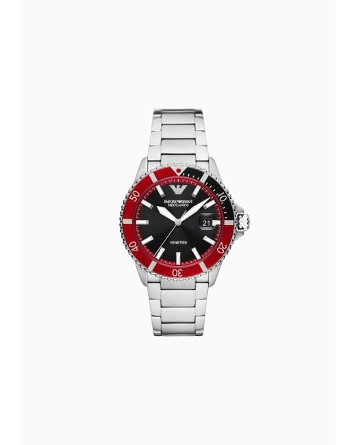 Emporio Armani White Automatic Stainless Steel Watch for men