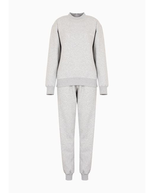 Emporio Armani White Iconic French Terry Loungewear Tracksuit