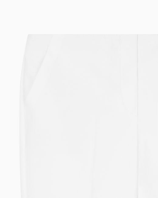 Emporio Armani White High-Waisted Trousers