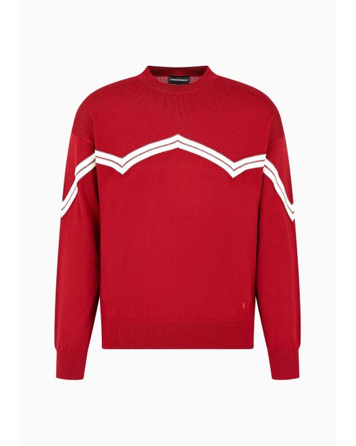 Emporio Armani Red Sweaters for men