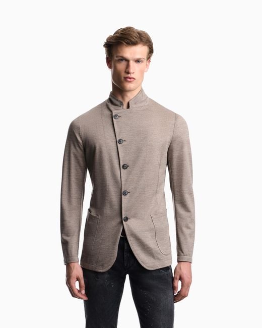 Emporio Armani Gray Unlined Blazer for men
