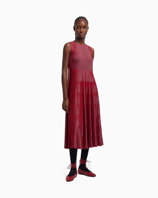 Emporio Armani Red Ärmelloses Kleid