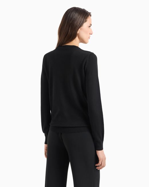 Emporio Armani Black Crew Neck Jumper