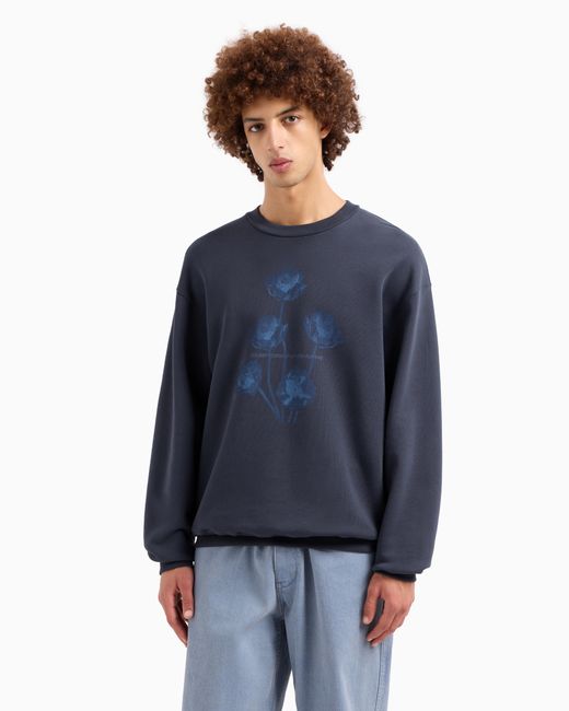 Sudadera Con Maxiestampado Cápsula Peace Asv Emporio Armani de hombre de color Blue